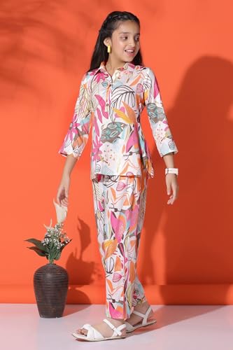 Image of Fashion Dream Girl's Rayon Cotton Clothing Set|Girls Clothing Set|Printed Girls Co-ords Set|Shirt and Pant set|Printed Clothing Set|2 Piece Set