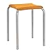 Aranaz Taburete, Metal, Naranja, 34 x 34 x 46 cm