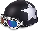 ★ Una chiave sicura e sgancio rapido: il casco ha una chiave, una chiave sicura e una funzione di sgancio rapido, che garantisce una facile apertura e chiusura, anche quando si indossano i guanti. Ideale per motociclette, cruiser, tour, ciclisti e scooter.