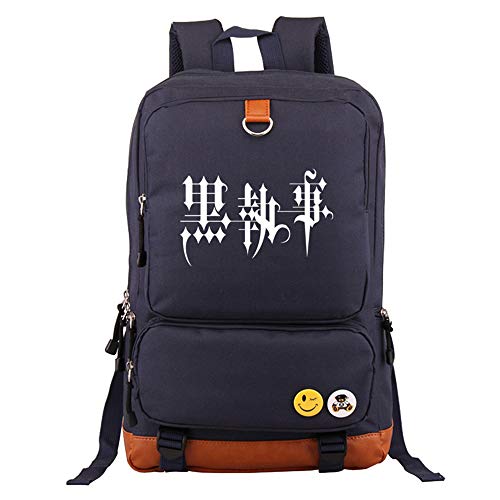 Preisvergleich Produktbild Black Butler Freizeitrucksack Bester verkaufender beiläufiger Rucksack koreanische Version des einfachen Studenten-Rucksack-Rucksacks Unisex (Color : Dark Blue, Size : 44 X 29 X 13cm)