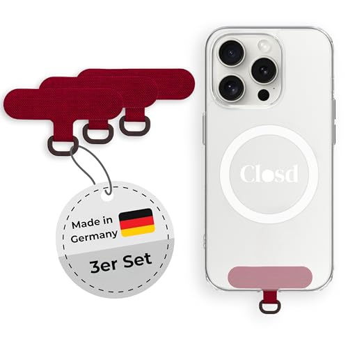 Soporte para cadenas de teléfono móvil con fijación segura Closd rojo
