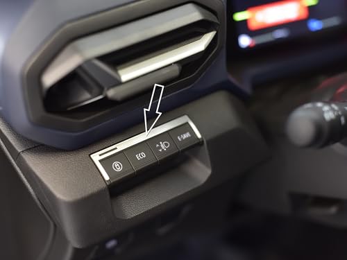 Couvercle Acier Inox Brossé Pour Dacia Duster III 2024+ | Décoration Interrupteurs & Boutons - 1 Voyant Lumineux | Pièce Unique Tuning Personnalisé Essential Expression Journey Extreme