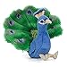 Peluche Living Nature - Paon coloré (18 cm)