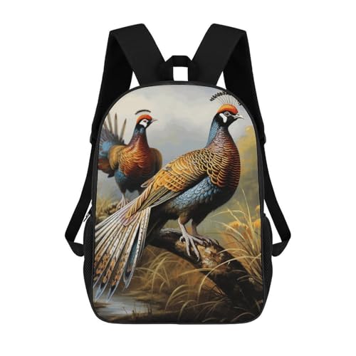 Pheasants Animals Bookbag - Ultra Lightweight Portable Backpack Work Travel Backpack for Men Women Fits 16 Inch Notebook