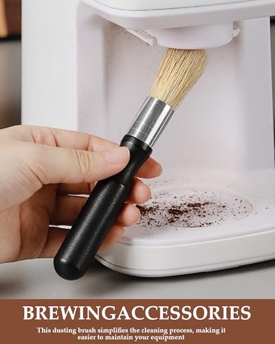 Miniatura 2 de Ceeyoll 2pcs Brochas Para Cafeteras, Duraderos, Cepillos Para Cafeteras Mango De Madera, Materiales Ecológicos, Cepillo De Limpieza, Adecuados Para Limpiar Molinillos De Café