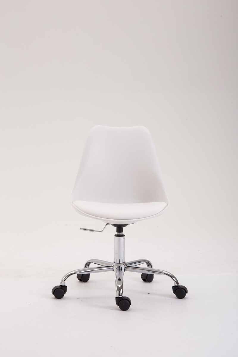 CLP Silla de Oficina Toulouse Estructura de Plástico I Silla de Escritorio Regulable en Altura I Silla Sala de Reuniones Giratoria I Silla Orden Color:Blanco