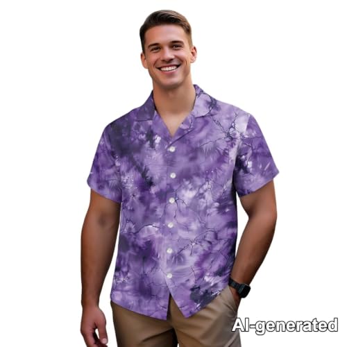 Image of Hawaii Matching Couple Outfits Husband and Wife Clothing Fashionable Mens Casual Shirts Hawaii Dress with Soft Fabric