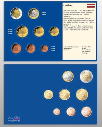 Bandejas para monedas Letonia Prophila Collection clasificador 2