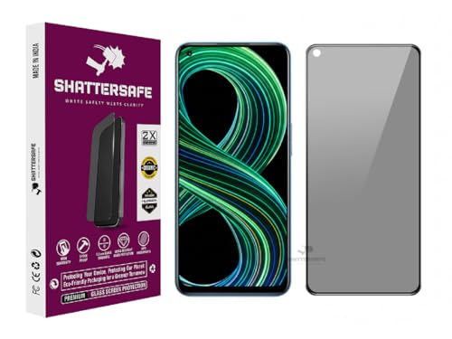 Image of Anti-Spy Privacy Tempered Glass Compatible For Realme 8 5G / 8s 5G / 9 5G / 6 / 6s / 6i / 7 [Pack of 1]. Anti-Scratch, Edge-to-Edge Protection With Easy Installation Kit