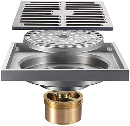 Vierkante Messing Afvoerputje Badkamer Keuken Tuin Douche Afvoer Deodorant Grote Stroom Drainage Afvoerputje met… - Image 4