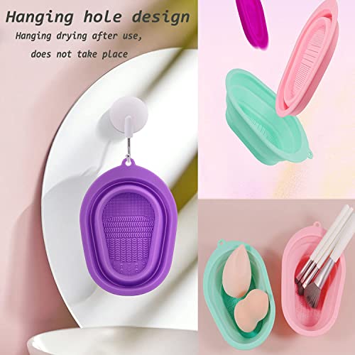 Makeup-Brush-Cleaning-Mat-Silicone-Cosmetic-Brush-Cleaning-Pad-Portable-Cleaning-Tool-Suitable-for-Makeup-Brushes-Makeup-Sponges-Multicolor-2pcs