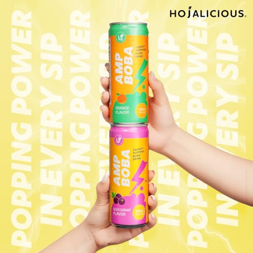 Image of Hojalicious - AMPBOBA Energy Popping Boba Drink (Set of 4, BlackCurrant)