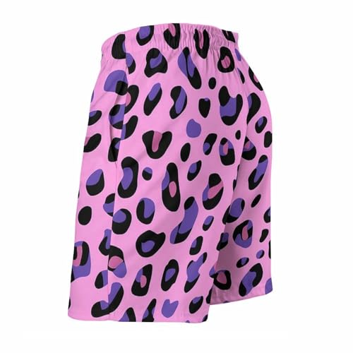 Gradient-Leopard Mens Swim Trunks Quick Dry Board Shorts Beach Swimwear Bathing Suits4