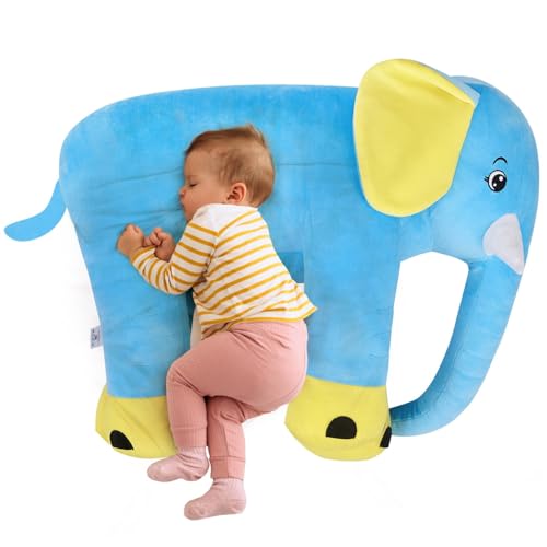 Amazon Brand - Jam & Honey Elephant Plush Hugging Pillow | Soft Toy for Kids | Non-Toxic & Safe | BIS-Approved (Blue) (B0D3B31YXR) Amazon Price History, Amazon Price Tracker