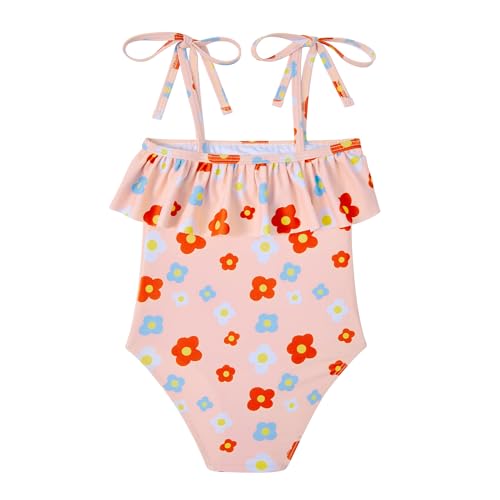 Image of Zando Toddler Swimsuit Girl Size 6M-8Y - Cute Ruffle Sling Adjustable Baby Girl Bathing Suit Kids Swimwear for Beach Wear