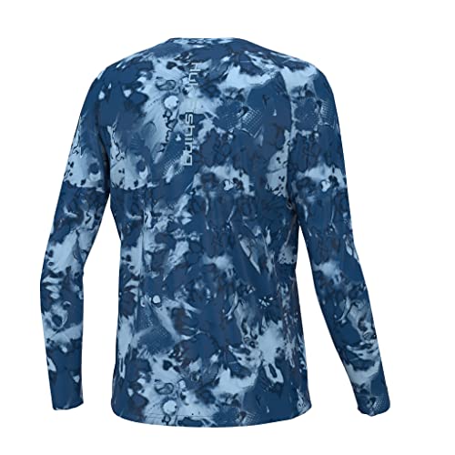 Image of HUK Kids Pursuit Pattern Long Sleeve Shirt, Fishing Shirt for Kids