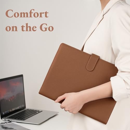 Image of Mymazn Padfolio, Portfolio Folder, Legal Pad Holder, Resume Folder | Faux Leather Binder with Document Organizer, Business Card Holder, Letter-Size Notepad for Interview, Men & Women