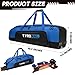 TYRONAL Baseball Bag with Wheels for 4 Bats,Soft Rolling Baseball Bag With Multi-Pockets, Fence Hook, Holds All Equipment. (Blue/Blk)