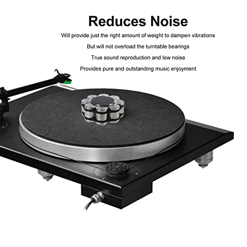 Stabilizzatore di Peso da Record HiFi, Disco per Giradischi in Vinile Accessorio Bilanciato Smorzamento delle Vibrazioni, Stabilizzatore LP Durevole Ed Elegante con Cuscinetto