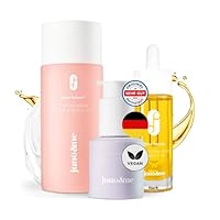 juno & me - Happy Shaving Set: 3er-Set für die Rasur am gesamten Körper - enthält Rasieröl, Rasiergel & After Shave Öl - Milchsäure, Hanfsamenöl & Aloe Vera - gegen Rasierpickel & eingewachsene Haare