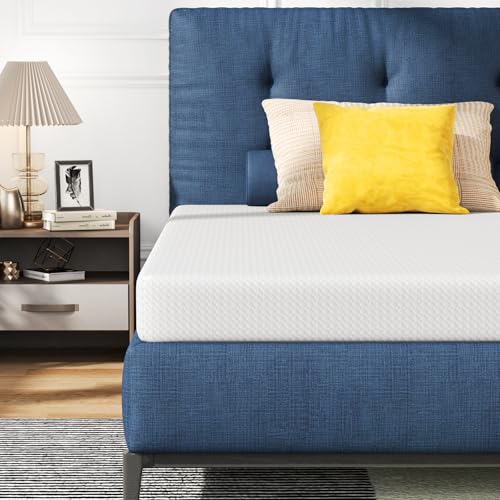 Image of FDW | 6 Inch King Mattress | Medium Firm | Gel Memory Foam Mattress | White | Bed in a Box, CertiPUR-US Certified | Pressure Relief, Cooling Ventilated Foam | Washable Removable Cover