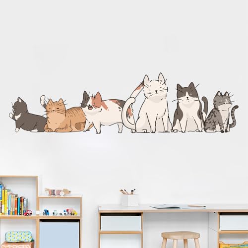 Vinilo decorativo de pared gato estilo 3 30x90 cm miniatura 2