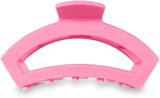 Medium Open Claw Clip - Strong Grip, Bendable Teeth, Comfortable Cutout Design - Ideal for Long, Thick, Curly, or Wavy Hair - For All Hair Textures - Spring Collection - Peonies