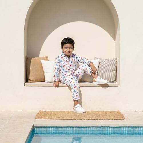 Image of CLAP Kids Cotton Printed Full Sleeves Night Suit