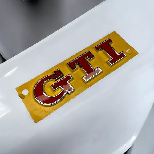 Original VW GTI Rear Boot Badge Emblem Chrome Red - 5G0853675Acjzq – vue 2