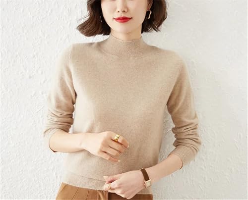Women’s Turtleneck Sweater – Slim Fit Stretch Knit Pullover, Soft Cashmere Blend Bottoming Shirt for Winter 20253