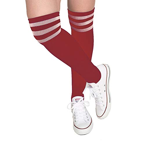 Preisvergleich Produktbild PARTY DISCOUNT Socken Fussball, rot mit weißen Streifen