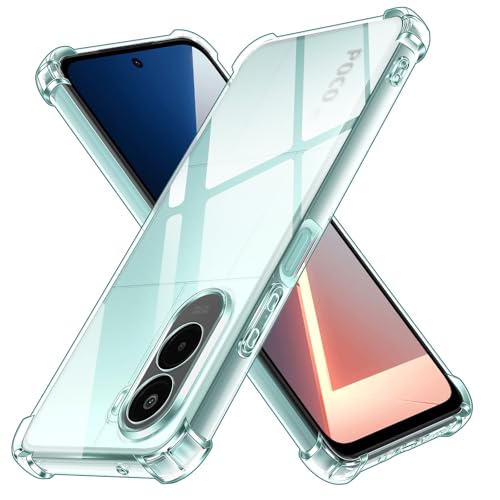 iVoler Cover per Xiaomi Redmi Note 15 4G / 5G / Xiaomi Poco M8 5G, Custodia Antiurto Anti-Graffio Trasparente per Assorbimento degli Urti con Paraurti in TPU Morbido, Sottile Morbida Silicone Case