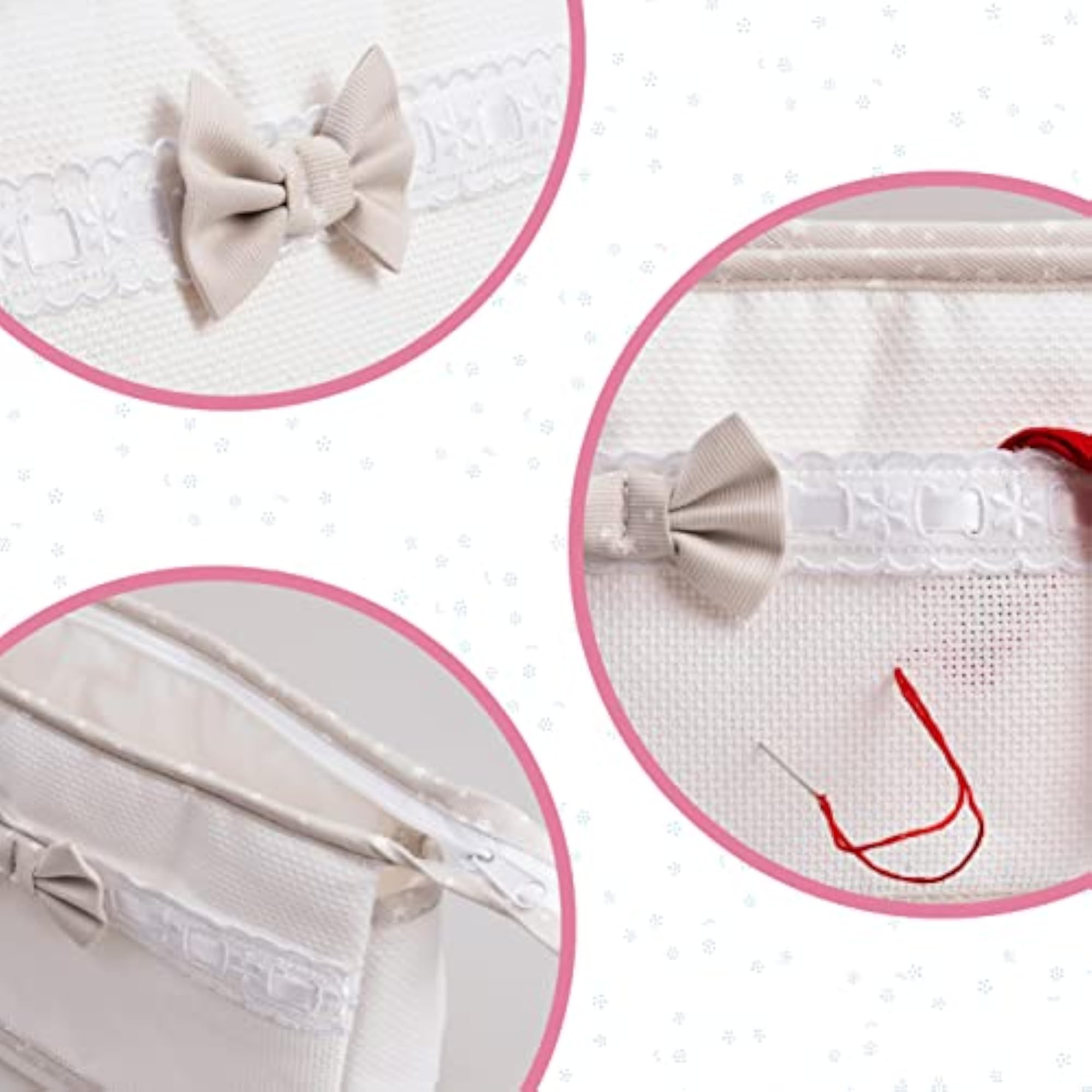Embroidery Cosmetic Bag with Zip, Travel-Friendly