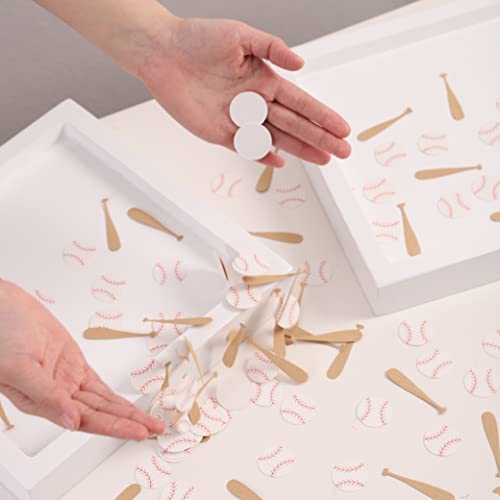 180Pc Baseball And Bat Paper Confetti - Baseball Theme Birthday Decorations , Sports Birthday Decor , Table Decorations , Baby Boy Baseball Birthday #TOP6