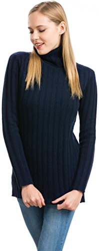 Citizen Cashmere Turtleneck Sweater - 100% Tibetan Yak Wool (41 124Y-17-02), M Royal Blue