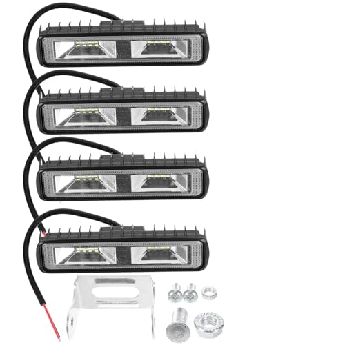 Barres Lumineuses LED Couleur Aléatoire Pack de 4 Éclairage Voiture et Moto