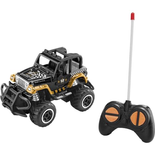 Revell 23492 RC Car SUV Jeep Wrangler Quarter Back Ferngesteuertes Auto, Schwarz/Orange, 14 cm