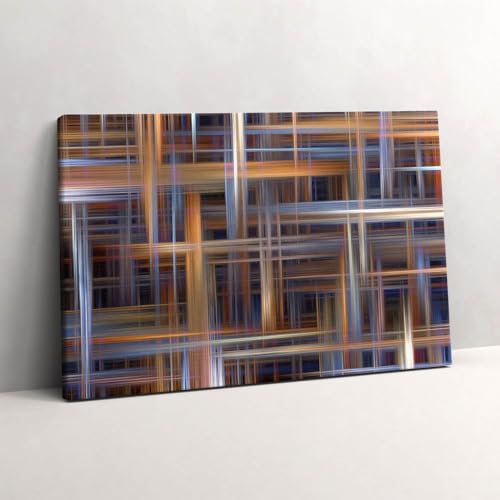 Tableau photo sur toile 60x40cm - Peinture murale d'abstraction géométrique pour salon