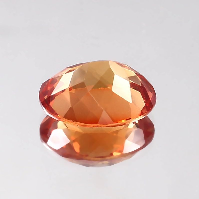 Saphir orange naturel ovale 10x12mm pierre gemme pour bague - 5