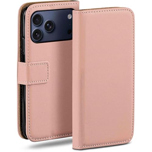 Étui iPhone 17 Pro moex en simili cuir rose protection intégrale 360