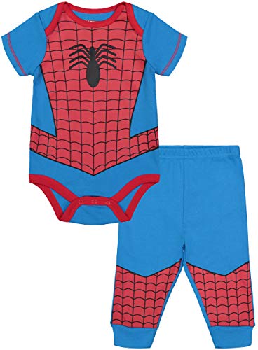 Marvel Avengers Baby Boys' Bodysuit & Pants Clothing Set, Spider-Man (3-6M)