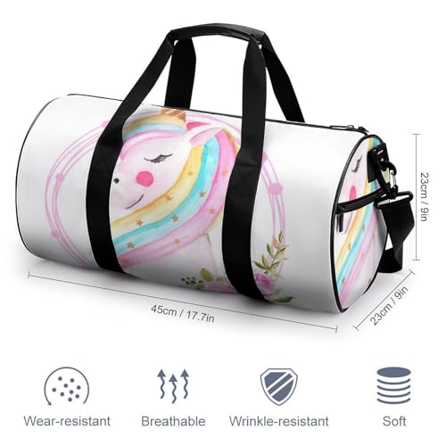 Sac gym licorne aquarelle compact pour optimiser vos affaires - 2