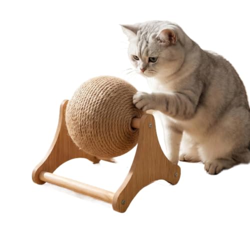 Rascador de gato para evitar arañazos en muebles con base de madera estable 2