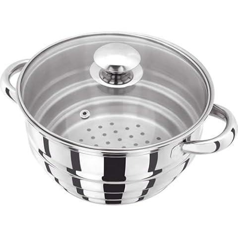 Judge Steamer Insert with Vented Glass Lid Cover