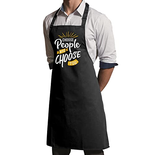 Tablier cuisine noir citation positive idée cadeau originale - 3