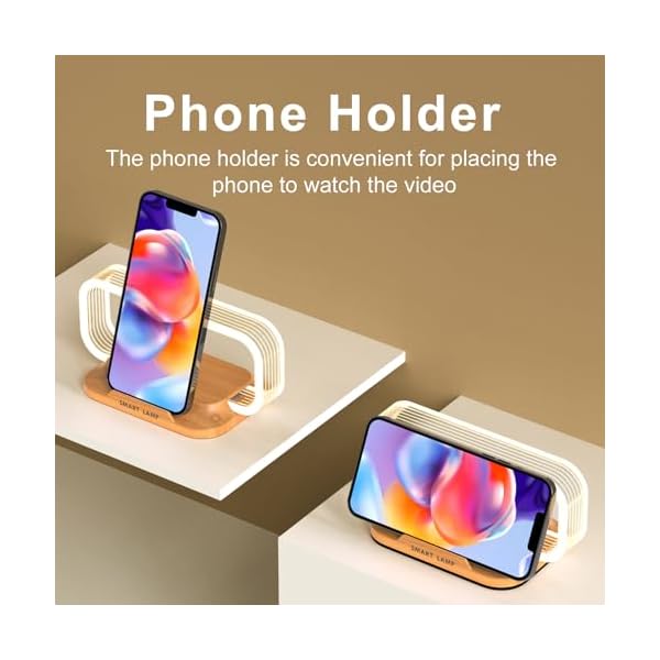 Donewin Small Nightstand Lamp with Wireless Charger,Cute Bedside Lamp for Bedroom,Small Table Lamp,Mini Night Light for Boys Girls,Tiny Lamp as Gift,Stepless Dimmable,3 Color Modes - Image 4