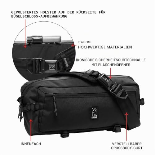 Chrome Industries Kadet Sling Messenger Bag - Crossbody Rucksack für Damen und Herren mit Schnellverschluss-Schnalle, Mauve X – Ansicht 4