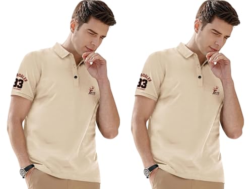 Image of Noble Monk Men's Cotton Blend Regular Fit Polo T-Shirt