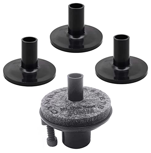 Tuoren 4/Pack Hi-Hat Cymbal Stand Holder And Short Flanged Cymbal Sleeve Cymbal Seat Drum Set Accessories (19Mm Black) #TOP28