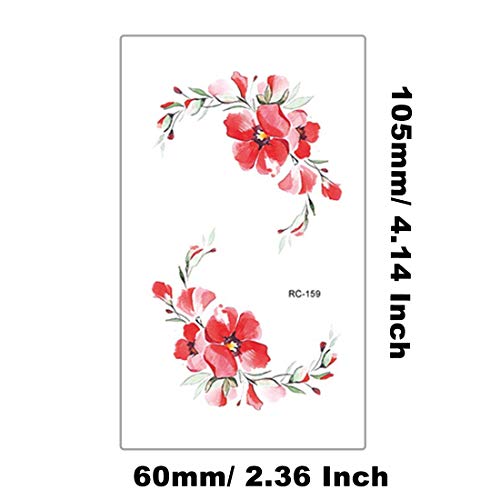 Ooopsiun 28 Sheets Waterproof Temporary Tattoos For Women Girls And Men, Flower Cat Rabbit Temporary Tattoo Cute Fake Tattoos Body Art Sticker Clavicle Arm #TOP4